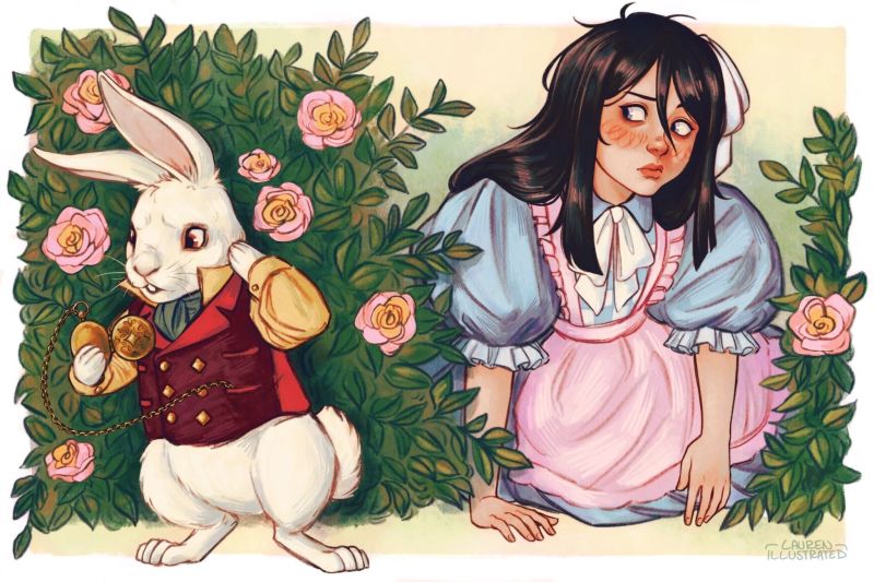 Белый кролик от laurenillustrated.jpg