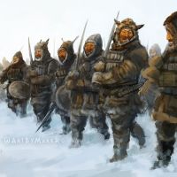 Якутские боотуры в пешем строю