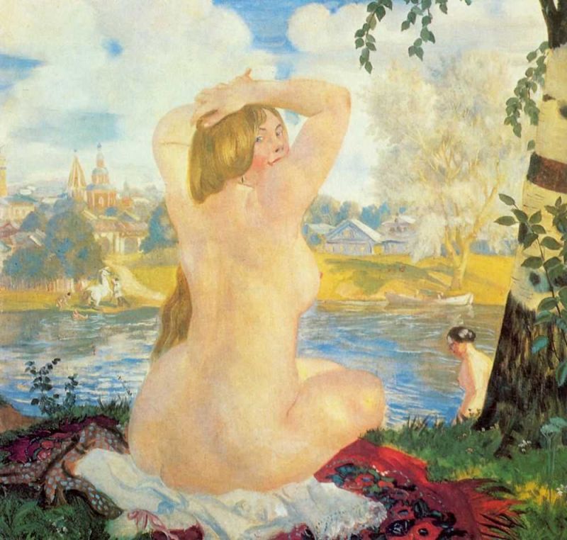 Борис Михайлович Кустодиев - Купанье. 1921.jpg