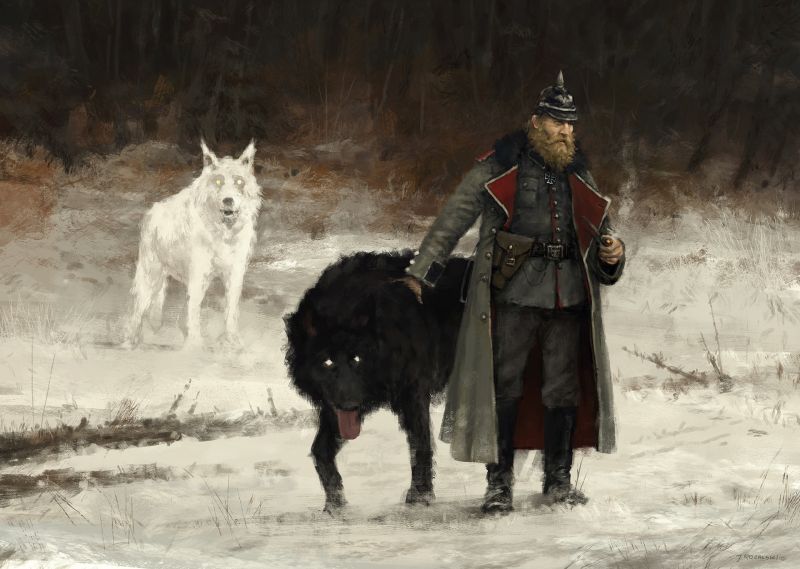Гюнтер с волками художник Якуб Розальски.jpg