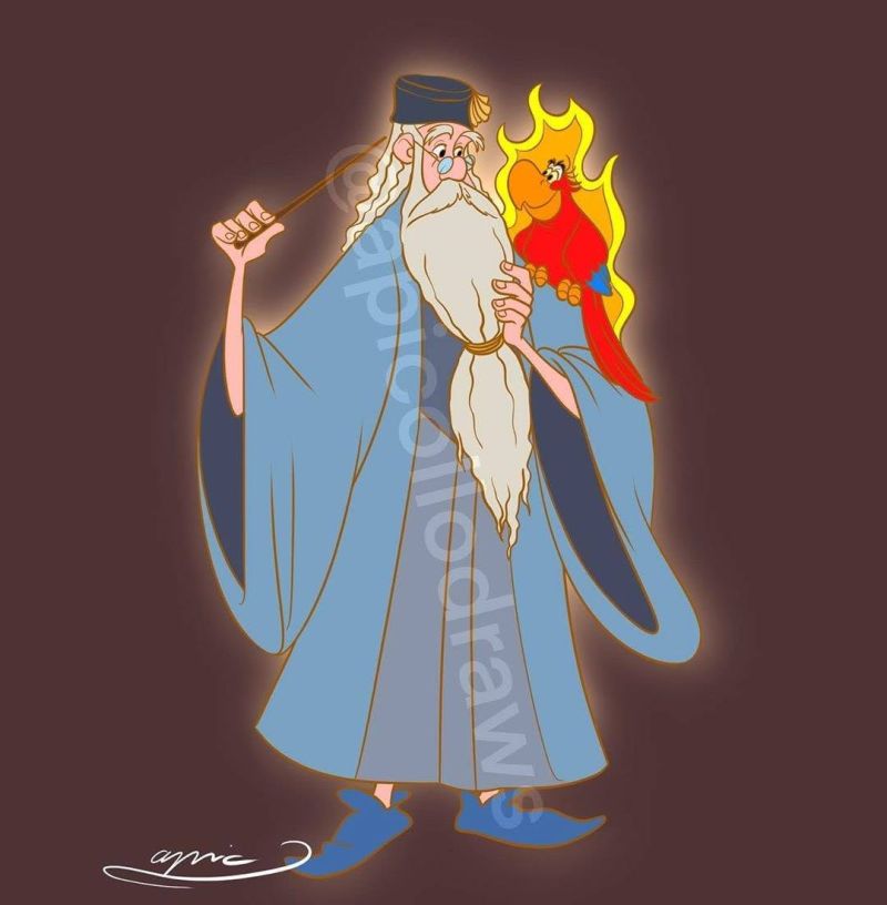 Дамблдор в стиле Диснея художник Apicollodraws.jpg