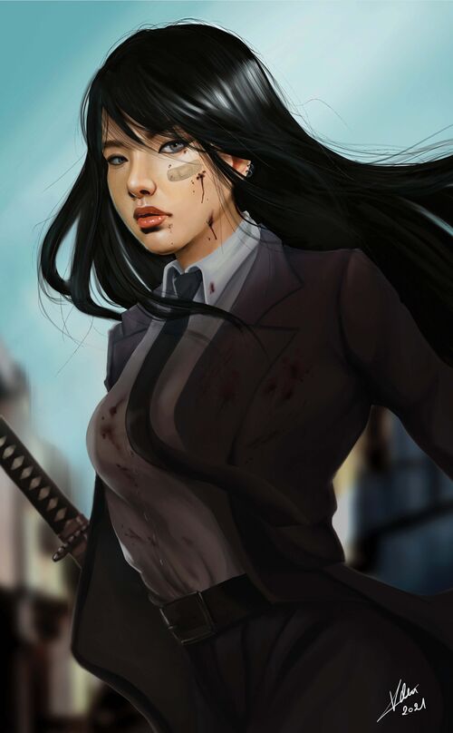 Девушка-якудза от Alice VUILLET.jpg