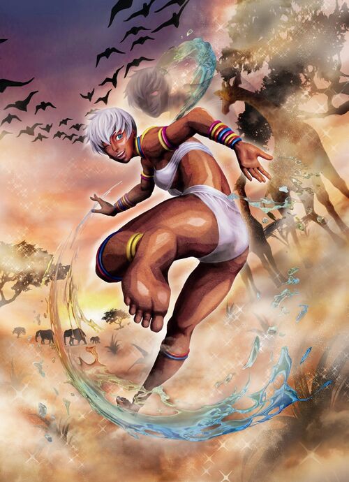 Елена из Street Fighter на фоне животных.jpg