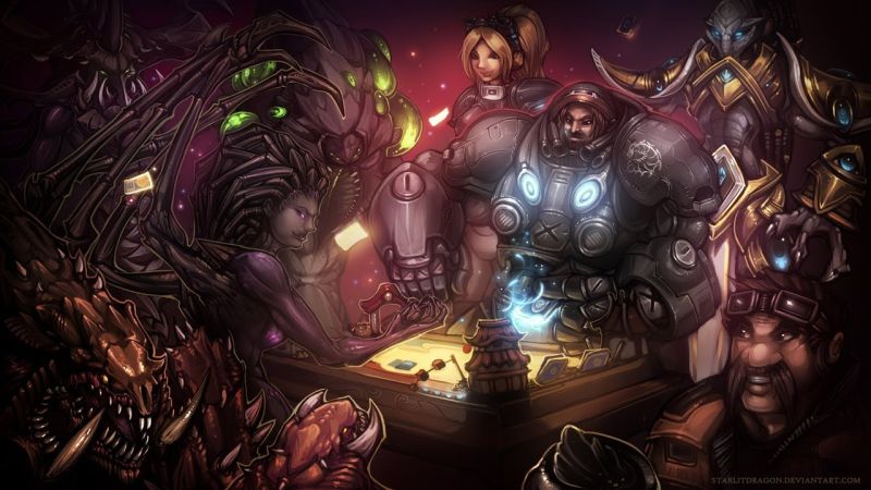 Керриган и Рейнор за партией в Hearthstone.jpg