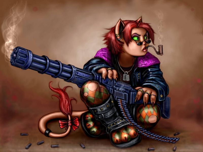 Кошкодевушка с пушкой от SirTiefling.jpg