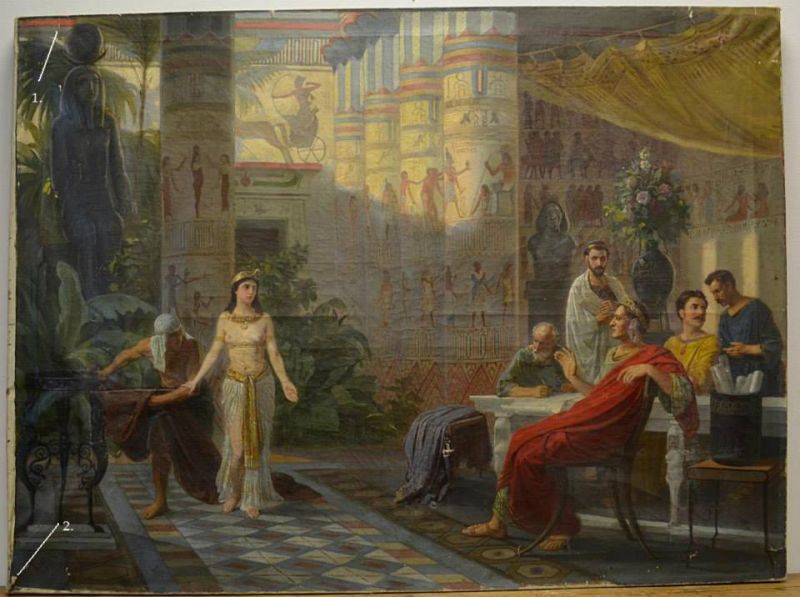 Юлий Цезарь и Клеопатра художник Карл Готтлиб Венег.jpg